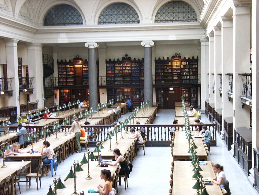 Großer Lesesaal, Hauptbibliothek, Universitaet Wien.
