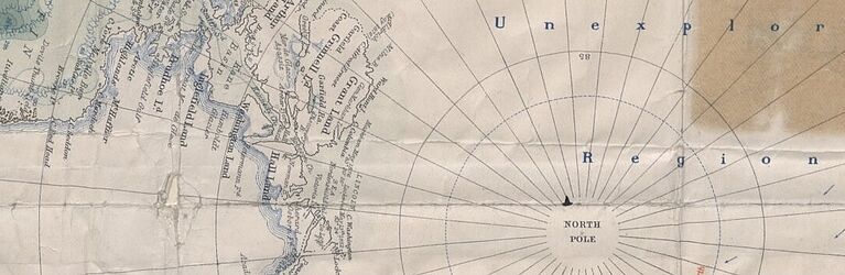 Physical chart of North Polar Regions. Projekt UB-Maps. (Bilddetail von https://phaidra.univie.ac.at/o:950742)